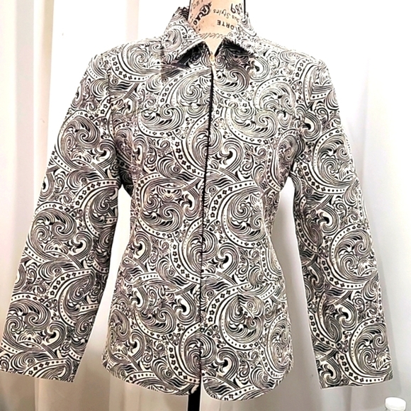 Draper's & Damon's. Zipper Blazer Medium. M5 - Picture 1 of 7